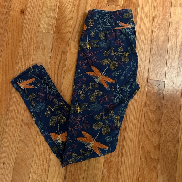 LulaRoe dragonfly leggings, one size - Picture 2 of 2